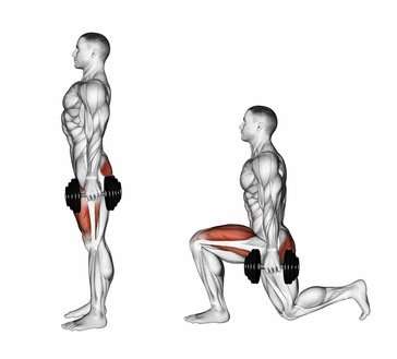 How Dumbbell Lunges Tone Leg Muscles