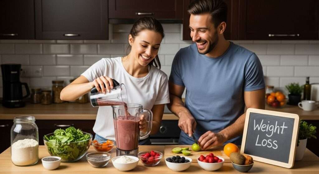 making healthy smoothies