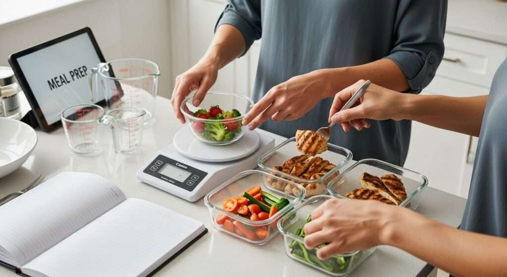 how to meal prep container scale