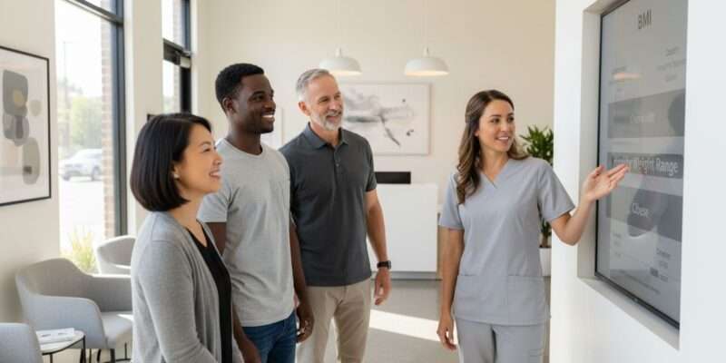 healthy weight range, clinic, people