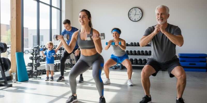 strength training diverse people gym