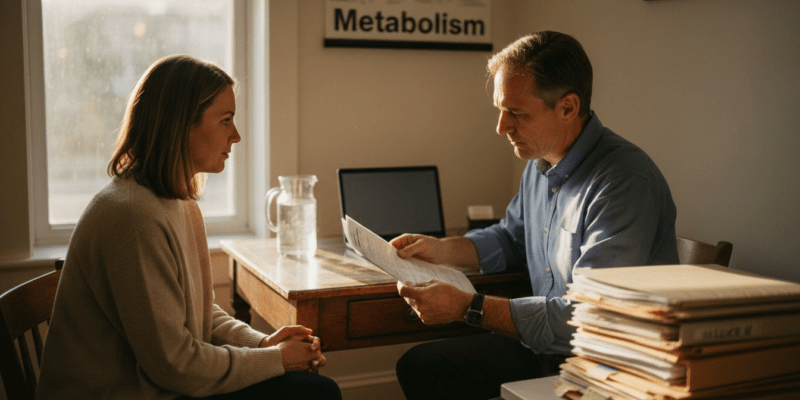 Doctor discussing metabolic health report